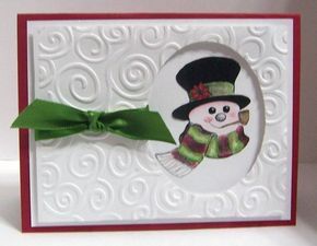 Snowman Christmas Cards, Cards Homemade, Simple Christmas Cards, Christmas Note, Snowman Cards, Homemade Christmas Cards, Stampin Up Christmas Cards, Christmas Card Crafts, Diy Christmas Cards