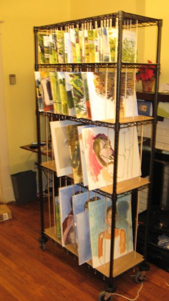 Art storage rack for painters- easy to build - WetCanvas: Online Living for Artists Home Art Studios, Rangement Art, Paint Room, Art Studio Storage, Art Studio Space, Art Studio Organization, Art Studio Room, Art Studio Design, Deco Studio