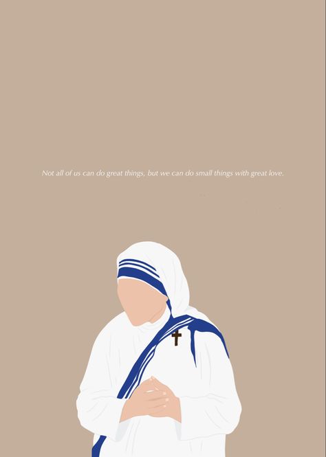 Mother Teresa Aesthetic, Mother Teresa Tattoo, Mother Teresa Wallpaper, Saint Mother Teresa, Mother Theresa Art, Mother Teresa Drawing, Mother Theresa Picture, Mother Teresa Illustration, Mother Teresa Images