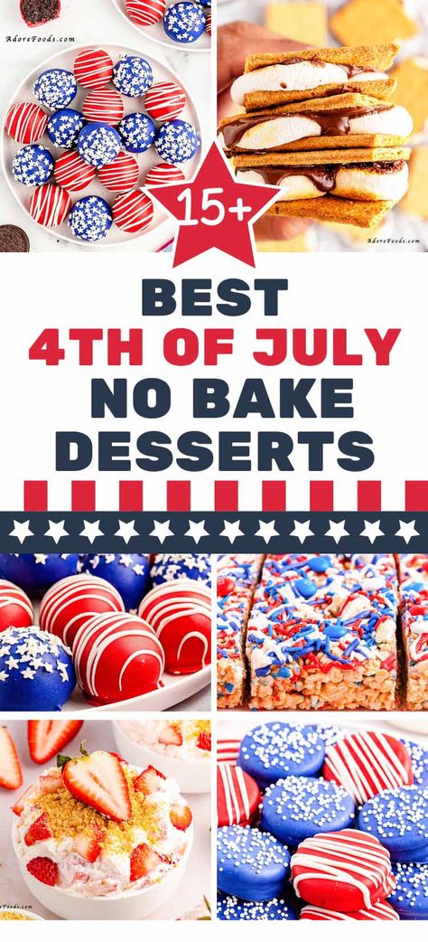 Best 4th of July No Bake Dessert Recipes Patriotic Desserts Memorial Day, Memorial Day Desserts Easy, Festive Fruit Platter, Cream Cheese Balls Recipe, No Bake Dessert Recipes, Cookout Desserts, Frozen Yogurt Pops, Memorial Day Desserts, White Chocolate Pretzels