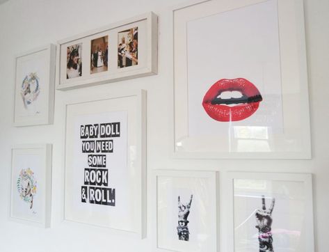 Rock n Renovation: Favourite Art Prints & My Gallery Wall Obsession · Rock n Roll Bride Rock And Roll Glam Bedroom, Rock N Roll Apartment Decor, Rock And Roll Gallery Wall, Rock And Roll Office, Rock N Roll Bathroom, Rock And Roll Bedroom, Rock N Roll Living Room, Rock Roll Decor, Rock Apartment