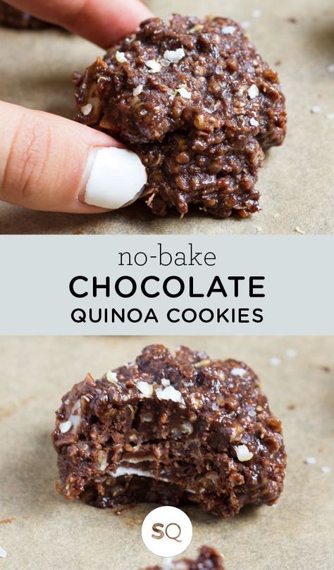 Baking Recipes For Beginners, Quinoa Cookies, Chocolate Quinoa, Desserts Vegan, Healthy Cookies, Vegan Cookies, Healthy Sweets, Recipes For Beginners, Gluten Free Baking