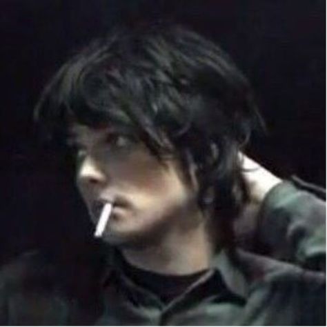 Gerard Way, My Chemical, My Chemical Romance, A Black, A Man, Long Hair, Romance, Hair, Black