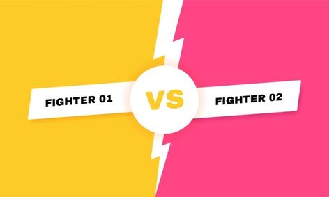 Free Vector | Vibrant versus vs banner for competition challenge Vs Poster Design, Versus Poster, Vs Banner, Vs Illustration, Vs Poster, Versus Design, Battle Background, Vs Background, Banner Frame