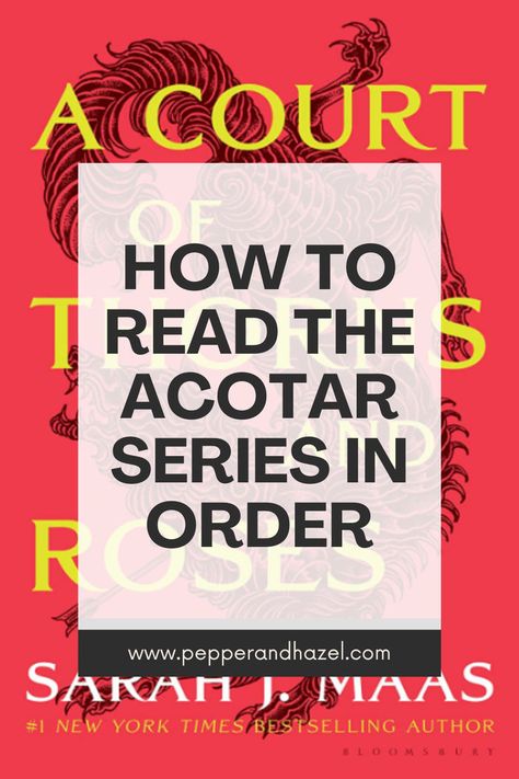 Want to get started reading the ACOTAR books by Sarah J Maas? While there are many books in the series, don't feel intimidated with figuring out where to start! Check out this blog post to see the correct order that you should read the ACOTAR series, starting with a Court of Thorns and Roses! Acotar Series In Order, Acotar Order, Acotar Reading Order, Sarah J Maas Books In Order, Acotar Books, Mom Crafts, Contemporary Novels, Acotar Series, Court Of Thorns And Roses