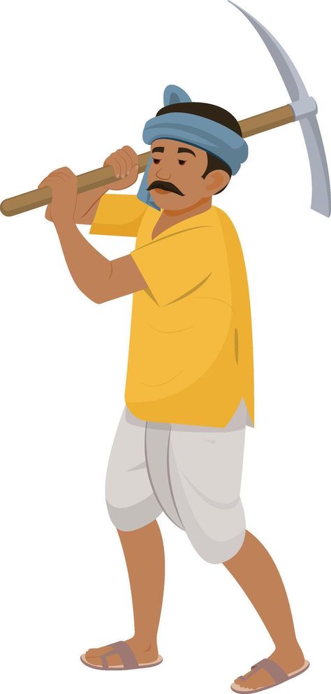 Indian Farmer working in Agriculture Field, Indian Farmer, Indian agriculture, happy farmer day Farmer Equipment Animated Images, Indian Farmer Drawing, Farmer Cartoon Character, Farmer Image, Farmer Clipart, Farmer Cartoon, Cartoon Farmer, Farmer Working, Farmer Costume