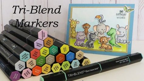 Spectrum Noir Tri-Blend Marker Review Spectrum Noir Markers Coloring, Spectrum Noir Tutorial, Stampin Up Markers, Alcohol Based Markers, Alcohol Ink Markers, Spectrum Noir Markers, Noir Color, Paper Craft Tutorials, Spectrum Noir