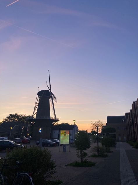 Mill, sunset, netherlands, aesthetic Dutch Mill, Netherlands Aesthetic, Netherlands