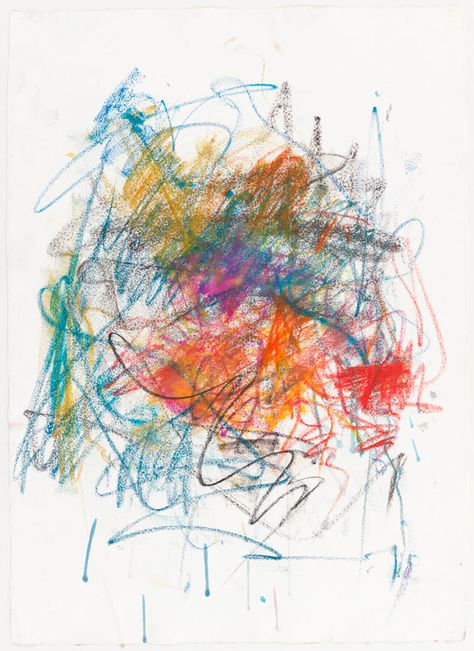 Untitled by Joan Mitchell, Pastel on paper, 1991 Joan Mitchell, Art Brut, Abstract Expressionist, Pastel Art, Abstract Artists, Contemporary Paintings, Ink Drawing, Architecture Art, Abstract Expressionism