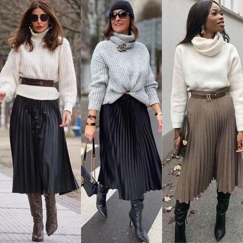 How To Style Pleated Skirt, Pleated Midi Skirt Outfit, Midi Skirt Outfit Winter, A Line Skirt Outfits, Skirt Outfit Fall, Looks Kate Middleton, Midi Skirt Outfit, Winter Skirt Outfit, Stylish Work Attire