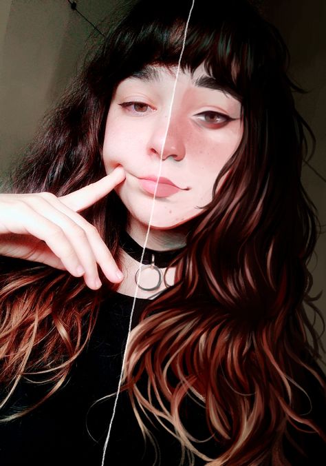 Digital Self Portrait, Selfies Aesthetic, Self Portrait Ideas, Portrait Edit, Digital Painting Portrait, Avatar 3d, Digital Art Illustration, Freelance Illustrator, Art Challenge