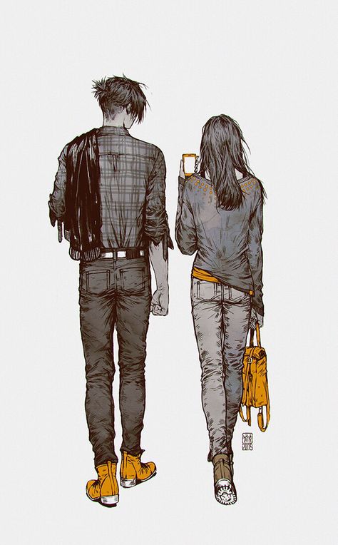 I Two People Walking Drawing, Valentina Remenar, Walking Poses, Back Drawing, Boy Walking, Person Drawing, Super Busy, Fashion Wall Art, The Walk