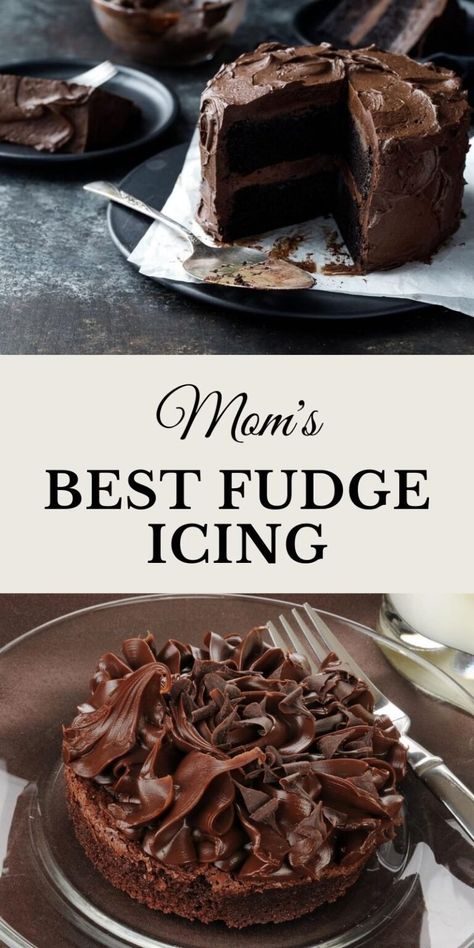 Fudge Icing Recipe, Chocolate Icing Recipes, Best Fudge, Fudge Icing, Learning To Cook, Icing Recipes, Frosting Recipes Easy, Chocolate Frosting Recipes, Cake Frosting Recipe