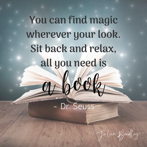 "You can find magic wherever you look. Sit back and relax, all you need is a book." -Dr. Seuss #bookquotes #quotes #reading #readabook #drseussquotes Read That Again Quotes, Open Book Quotes, Reading Is Magical, Down Quotes, Dr Seuss Quotes, Seuss Quotes, D Book, Famous Authors, Book Week