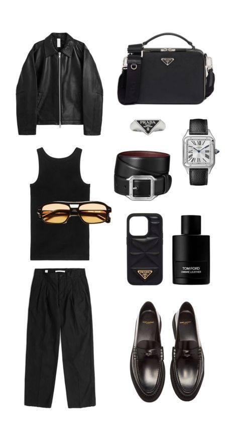 Prada Outfit Men, Wealthy Aesthetic, Prada Outfits, Black Loafers Outfit, Black Loafers Men, Classy Outfits Men, Outfits Hombre, Street Style Outfits Men, Mens Casual Dress Outfits