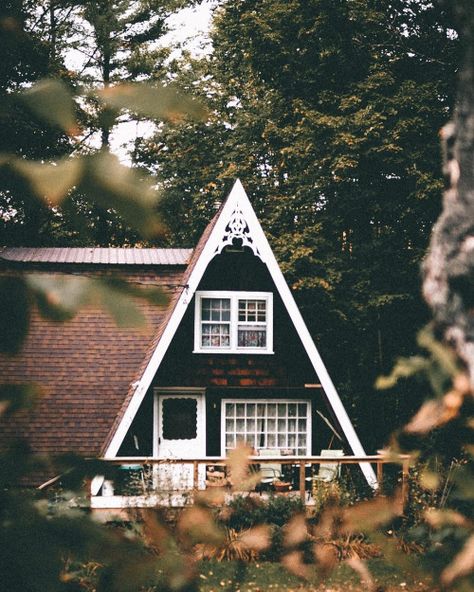 . A Frame Illustration, Cute Cottage In Forest, Cottage On The Edge Of The Forest, A Frame Within A Frame Photography, Cottage In The Woods Illustration, Isolated Cottage, A Frame Cabins, Cottage Cabin, A Frame Cabin