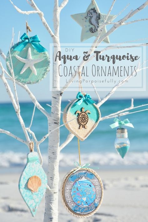 Beachy Christmas Decorations, Coastal Christmas Ornaments, Nautical Christmas Ornaments, Beach Christmas Trees, Beach Christmas Decorations, Beach Christmas Ornaments, Coastal Ornament, Coastal Christmas Tree, Ornament Party