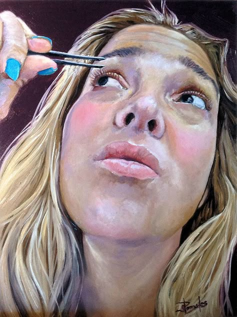 Sharon Pomales - Contemporary Realism | Paintings A Level Art Themes, Realism Paintings, Portraiture Artist, Everyday Scenes, Hyperrealistic Art, Feminism Art, Contemporary Realism, Personal Investigation, Art Alevel