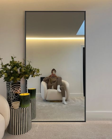 Modern Full Length Floor Mirror Freestanding Mirror - Bed Bath & Beyond - 39859993 Mirror Ideas For Office, Big Mirrors In Bedroom, Big Wall Mirror In Bedroom, Big Mirror On Wall, Bedroom With Big Mirror, Full Wall Mirror Ideas Bedroom, Big Mirror Bedroom, Room Big Mirror, Big Bedroom Mirror