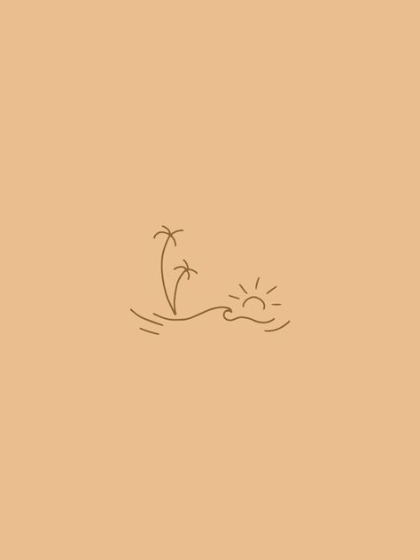 Surfer Background Aesthetic, Simple Surf Tattoo, Fine Line Sand Dollar Tattoo, Surfer Drawing Simple, Simple Tropical Tattoo, Wave And Sun Tattoo Simple, Wave Sketch Simple, Summer Vibes Tattoo, Palmtrees Illustration