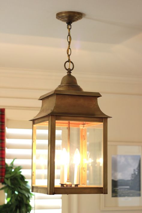 Cape Cod Co. Lantern & Dining Room Update Kitchen Lantern Pendants, Dining Room Lantern, Kitchen Lantern, Stairway Walls, Shabby Chic Lighting, Lantern Light Fixture, Jenny Steffens Hobick, Farmhouse Light, Dining Room Updates