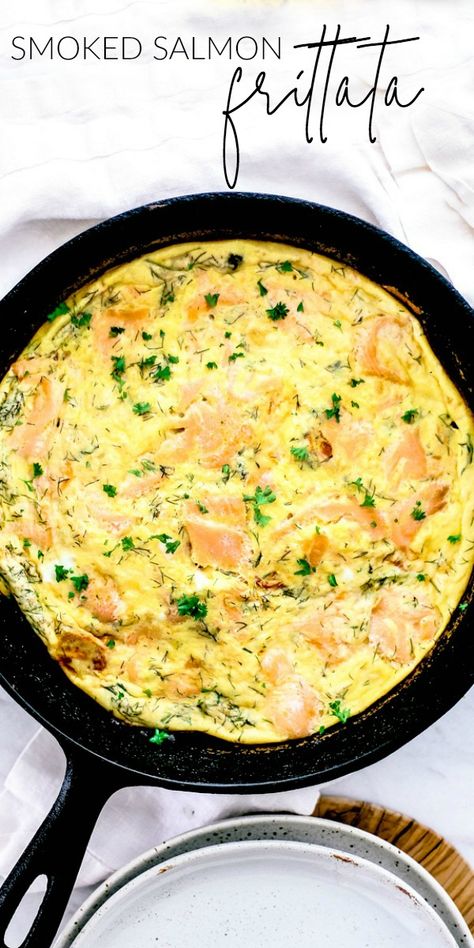 Lox Recipe, Salmon Frittata, Lox Bagel, Smoked Salmon Frittata, Salmon Healthy, Healthy Frittata, Lox And Bagels, Breakfast Easy, Frittata Recipe