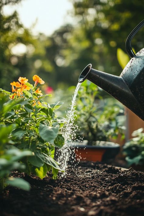 Slow Release Watering Diy, Watering Garden While On Vacation, Watering Jug For Plants, August Garden, August Month, Summer Months, Self Watering, Healthy Plants, Hot Summer