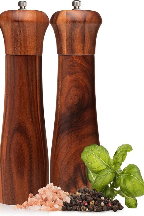 Pepper Mill Design, Ceramic Grinder, Wooden Pepper Mill, Fake Wood, Salt And Pepper Mills, Gourmet Chef, Salt And Pepper Grinders, Pepper Mill, Himalayan Pink Salt