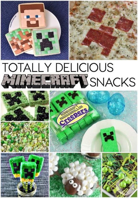 Minecraft Veggie Tray, Minecraft Lunch Ideas, Minecraft Snacks, Minecraft Party Snacks, Minecraft Lunch, Minecraft Party Food, Diy Minecraft Birthday Party, Birthday Recipes, Minecraft Food