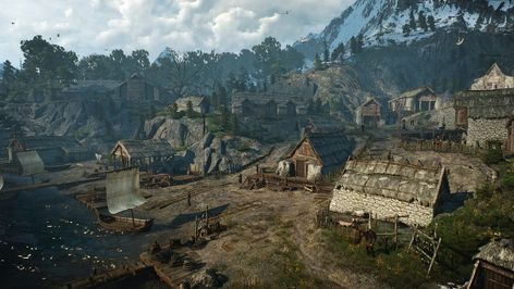 Svorlag | Witcher Wiki | Fandom Fantasy Cities, Medieval Ages, Clay Houses, Fantasy City, The Witcher 3, Watch Tower, Art Fantasy, Medieval Town, Medieval Fantasy