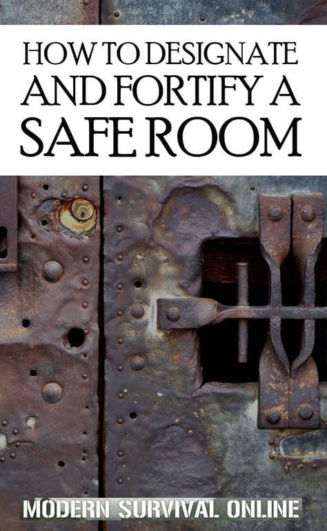 Having a safe room is probably one of the best things you can do. Here's how to put it together. #SHTF #survival #selfdefense #homedefense Safe Room Doors, Survival Prepping Diy, Zombie Apocolypse, Shtf Survival, Diy Crib, Wall Safe, Survival Life Hacks, Safe Room, Apocalypse Survival