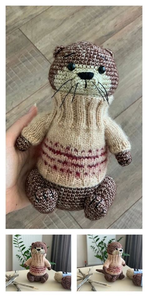 Amigurumi Cute Otter Free Pattern 21 Cute Otter, Bonnet Crochet, Haken Baby, Crochet Amigurumi Free, Free Amigurumi Patterns, Crochet Animal Patterns, Crochet Diy, Diy Crochet Projects, Amigurumi Free Pattern