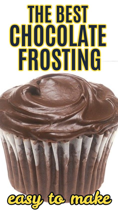 This amazing chocolate frosting recipe is the best way to make your cake or cupcakes stand out from the crowd. It's easy to make, creamy and delicious. #frosting #cakefrosting #chocolatefrosting #baking #cupcakes #icing #chocolatedessert Frosting Recipe For Cupcakes, Chocolate Icing For Cupcakes, Best Chocolate Icing, Recipe For Cupcakes, Best Chocolate Frosting Recipe, Chocolate Frosting Easy, Best Chocolate Frosting, Chocolate Frosting Recipe Easy, Cupcakes Icing