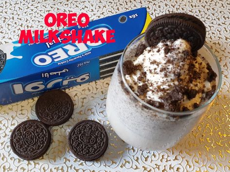 How to make oreo milkshake Milkshake Oreo, Oreo Milkshake Recipe, Oreo Milkshake, Milkshake Recipe, Oreo Recipes, Milkshake Recipes, Cookie Dough Cafe, Baking Ingredients, Decor With Pictures