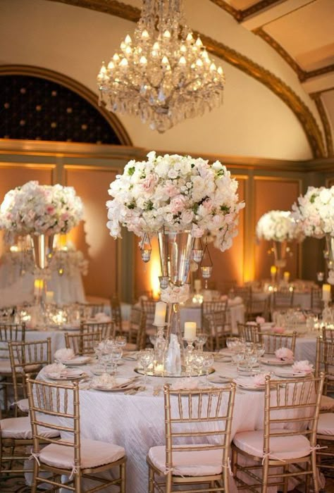 Elegant Wedding Colors, Reception Seating Chart, Gold Wedding Reception, White Weddings Reception, White Wedding Decorations, Wedding Reception Table Decorations, Wedding Reception Seating, Wedding Decorations Ideas, Elegant Wedding Reception