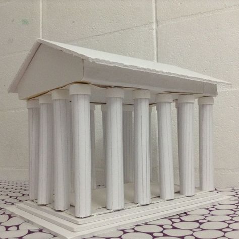 6th grade project parthenon Parthenon Craft, Easy Architecture Model, Ancient Greece Art Projects, Parthenon Architecture, Colosseum Model, Ancient Greece Crafts, Ancient Greece Projects, Ancient Greece For Kids, Italian Crafts