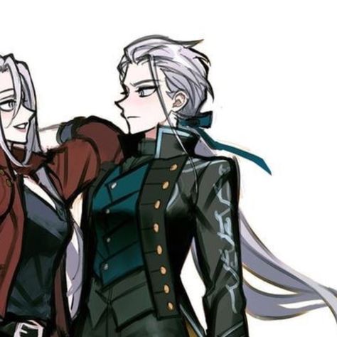 Devil May Cry Dante and Vergil female Dante And Vergil Match Icons, Devil May Cry Matching Icons, Female Vergil, Dante And Vergil, Devil May Cry Dante, Vergil Dmc, Devil May Cry, Old Men, Matching Pfp