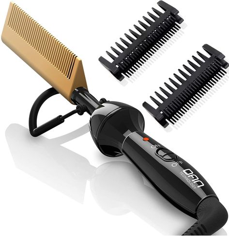 PRICES MAY VARY. ❉ ✂【SMALLER DESIGN】:Mini Hair Straightening Comb Give it as a gift or keep it for yourself,This small electronic hot comb is only 9 inches and can place in a cabinet, bag, or suitcase without taking up too much storage space at all. ❉ ✂【Fast heating】: The hot comb hair straightener is made of alloy panels, wig combs for making wigs, and the heat conduction speed is fast. The preheating time only takes 30 seconds to reach the ideal temperature, allowing you to straighten your hai Hair Comb Straightener, Black Hair Tools, Hot Comb Wig, Hot Comb Hairstyles, Wig Making Tools, Hot Comb Natural Hair, Wig Tools, Braiding Supplies, Comb Straightener