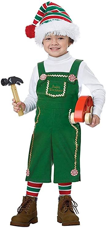 Diy Fantasia, Personal Ornaments, Christmas Elf Costume, Elf Boy, Green Overalls, California Costumes, Elf Costume, Santa's Workshop, Santa Suits