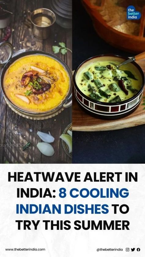 Heat Wave Alert In India: These 8 Indian Dishes Will Keep You Cool This Summer! Indian Summer Recipes, Lunch Recipies, Indian Dinner Recipes, Indian Dinner, Traditional Dishes, Summer Lunch, South Indian Food, Indian Summer, Indian Dishes