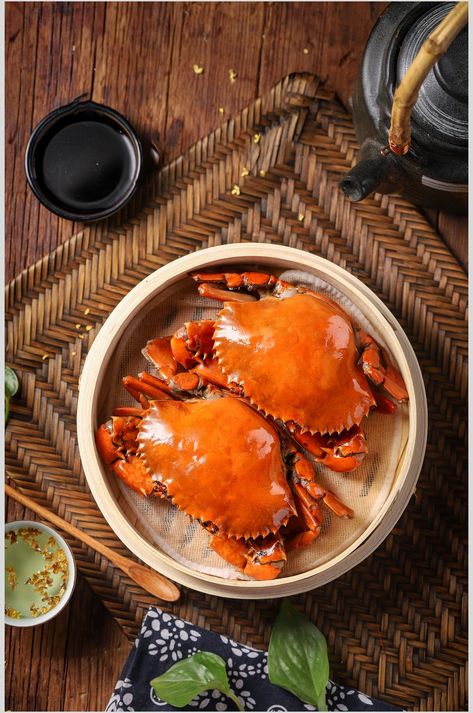 Crab lovers can try Delaware red crab soup, and some old bay used French fries. Steamed Crab, Steamed Crabs, Crab Soup, Red Crab, Old Bay, French Fries, Delaware, Chinese New Year, Crab