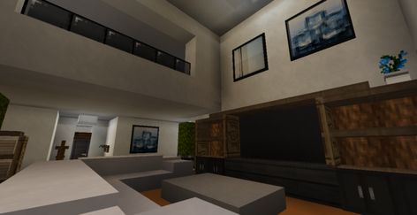 20 Living Room Ideas Designed in Minecraft Minecraft Lounge Room, Minecraft Modern Interior, Minecraft Interior Design Ideas, Living Room Minecraft, Minecraft Living Room Ideas, Minecraft Living Room, Case Minecraft, Cute Living Room, Minecraft Interior