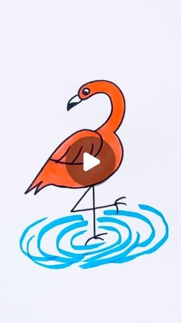 Creative Drawing for kids on Instagram: "How to draw a flamingo 🦩 #reels #draw #drawing #art" How To Draw A Flamingo, Flamingo Drawing Simple, Draw A Flamingo, Flamingo Drawing, Drawing Designs, Kid Projects, Flamingo Art, April 7, Diy Creative Crafts