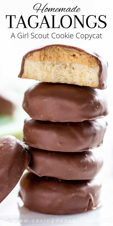 Tagalong Cookies, Peanut Butter Twix, Easy No Bake Cookies, Twix Cookies, Cake Bars, Köstliche Desserts, Yummy Sweets, Eat Dessert, Girl Scout