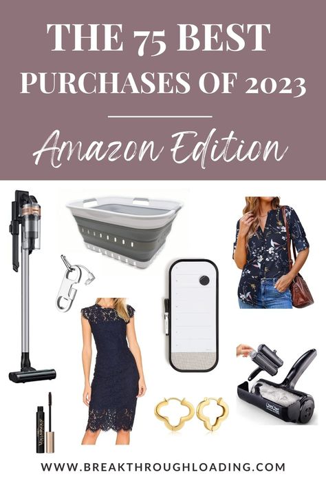 Ever wondered what items top our shopping carts each year? We've curated a list of the 75 best Amazon purchases of 2023. These life-changing, must-have items range from kitchen gadgets to pet essentials to entertainment to women's clothing. Don't settle for anything less than the best. Check out these amazing finds on our blog! Amazon Favorites 2023, Top Amazon Finds 2024, Top Amazon Finds 2023, Amazon Must Haves 2024, Amazon Purchases, Must Have Gadgets, Watch Charger, Pill Case, Best Amazon