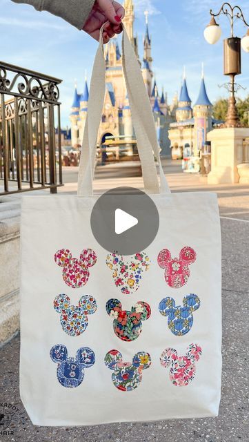 Melissa Mortenson | Quilt Pattern & Fabric Designer on Instagram: "✨ Cinderella was always my favorite Disney movie because of the sewing mice 🧵 🪡 Sewing has always seemed like the closest thing in real life to magic to me ✨ 

Stitched up a cute tote to take to Disney with me a few weeks ago! I love that it’s so simple but still cute! 

There’s a tutorial on my site for the tote. Comment TOTE and I’ll send you the link to the project. 
#disneyparks #disneydiy #disneycreators" Disney Fabric Crafts, Disney Sewing Projects, Disney Quilts, Disney Quilt, Disney Fabric, Disney Diy, Disney Movie, Pattern Fabric, Quilt Tutorials