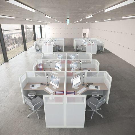 Design Kantor, Office Cubicle Design, Modern Office Cubicle, Cubicle Office, Cubicle Design, Small Office Design Interior, Workstations Design, Contemporary Office Design, Small Office Design