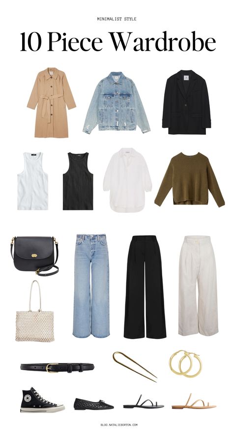 The 10 Piece Wardrobe | Natalie Borton 10 Piece Wardrobe, Mom Outfits Spring, Natalie Borton, Quoi Porter, Fashion Capsule Wardrobe, Spring Outfit Ideas, Travel Capsule Wardrobe, Minimalist Capsule Wardrobe, Winter Capsule Wardrobe