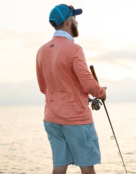 Mens Fishing Outfits, Fishing Outfit Men, Fishing Outfit, Sportswear Men, Summer 25, Surf Fishing, Performance Wear, Fishing Outfits, Beach Vibes