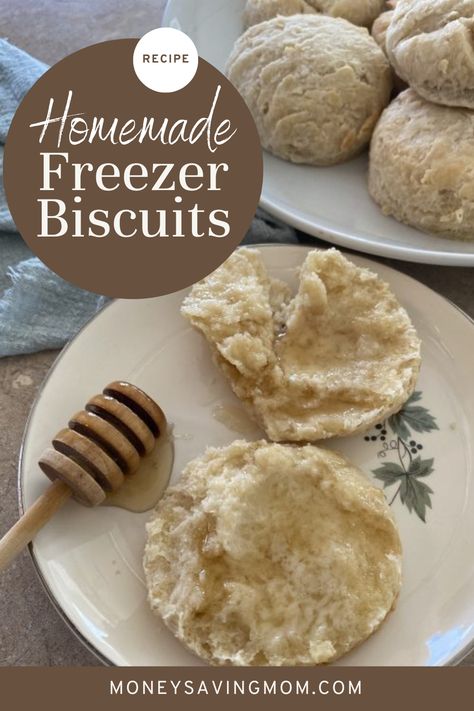 This biscuit recipe is a winner. It’s quick, easy, inexpensive, and so practical. Best of all, you control what ingredients go in it, unlike canned biscuits that you buy at the store. Plus they freeze really well! #freezermeals #biscuitrecipe Freezer Biscuit Recipe, Homemade Freezer Biscuits, Freezer Biscuits, Frozen Biscuits, Canned Biscuits, Freezer Meal Prep, Biscuits Recipe, Freezer Cooking, At The Store